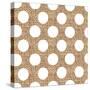 White Burlap Dots-Joanne Paynter Design-Stretched Canvas