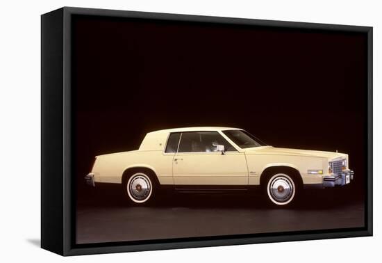 White Cadillac-null-Framed Stretched Canvas