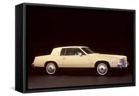 White Cadillac-null-Framed Stretched Canvas