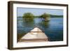 White Canoe in a Lake-Ali Kabas-Framed Photographic Print
