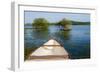 White Canoe in a Lake-Ali Kabas-Framed Photographic Print