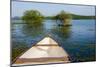 White Canoe in a Lake-Ali Kabas-Mounted Photographic Print