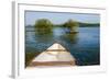 White Canoe in a Lake-Ali Kabas-Framed Photographic Print