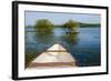 White Canoe in a Lake-Ali Kabas-Framed Photographic Print