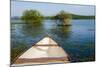 White Canoe in a Lake-Ali Kabas-Mounted Photographic Print