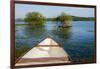 White Canoe in a Lake-Ali Kabas-Framed Photographic Print