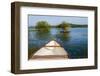 White Canoe in a Lake-Ali Kabas-Framed Photographic Print