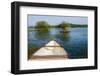 White Canoe in a Lake-Ali Kabas-Framed Photographic Print