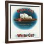 White-Cat Brand Cigar Box Label, Persian Cat-Lantern Press-Framed Art Print