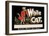 White Cat Brand Cigars-null-Framed Art Print