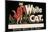 White Cat Brand Cigars-null-Mounted Art Print