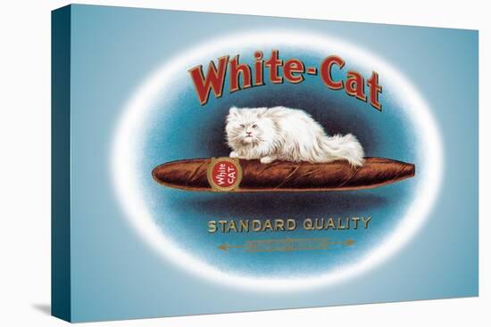 White-Cat Cigars-null-Stretched Canvas