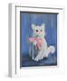 White Cat with Pink Bow-mcpuckette-Framed Photographic Print