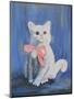 White Cat with Pink Bow-mcpuckette-Mounted Photographic Print