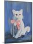 White Cat with Pink Bow-mcpuckette-Mounted Photographic Print