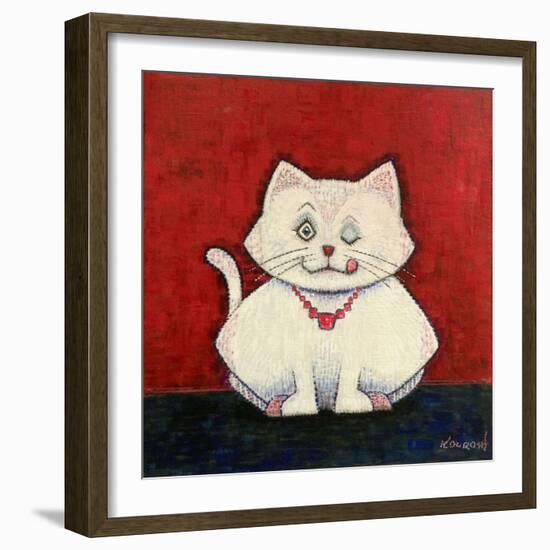 White Cat-Kourosh-Framed Photographic Print