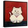 White Cat-Kourosh-Framed Stretched Canvas