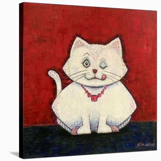 White Cat-Kourosh-Stretched Canvas