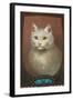 White Cat-null-Framed Art Print