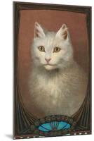 White Cat-null-Mounted Art Print