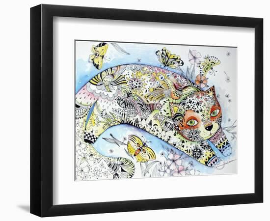 White Cat-Oxana Zaika-Framed Giclee Print