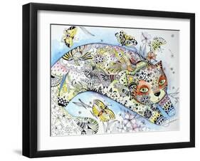 White Cat-Oxana Zaika-Framed Giclee Print