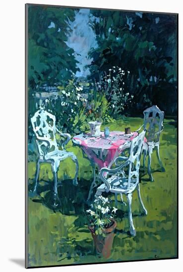 White Chairs at Belchester, 1997-Susan Ryder-Mounted Giclee Print