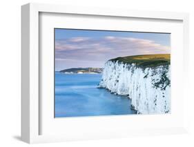 White Chalk Cliffs Near Old Harry Rocks, Jurassic Coast, Dorset, England, United Kingdom-John Alexander-Framed Photographic Print