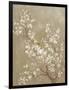 White Cherry Blossom II Neutral Crop Bird-Danhui Nai-Framed Art Print