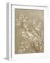 White Cherry Blossom II Neutral Crop Bird-Danhui Nai-Framed Art Print