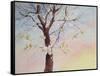 White Cherry Blossom-Mary Smith-Framed Stretched Canvas