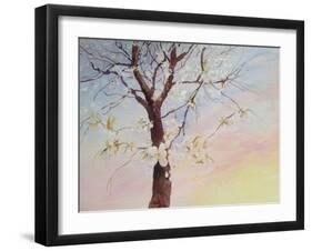 White Cherry Blossom-Mary Smith-Framed Giclee Print