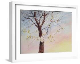 White Cherry Blossom-Mary Smith-Framed Giclee Print