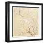 White Cherry Blossoms I Linen Crop-Danhui Nai-Framed Art Print