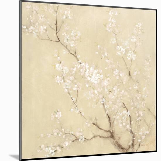 White Cherry Blossoms I Linen Crop-Danhui Nai-Mounted Art Print