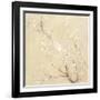 White Cherry Blossoms I Linen Crop-Danhui Nai-Framed Art Print