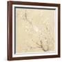 White Cherry Blossoms I Linen Crop-Danhui Nai-Framed Art Print