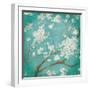 White Cherry Blossoms I on Blue Aged No Bird-Danhui Nai-Framed Art Print