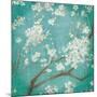 White Cherry Blossoms I on Blue Aged No Bird-Danhui Nai-Mounted Art Print