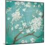 White Cherry Blossoms I on Blue Aged No Bird-Danhui Nai-Mounted Art Print