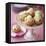 White Chocolate Muffins on Cake Stand-Michael Paul-Framed Stretched Canvas