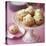 White Chocolate Muffins on Cake Stand-Michael Paul-Stretched Canvas