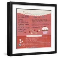 White Chocolate-Raspberry Cupcake-Céline Malépart-Framed Art Print