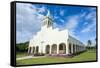 White Christian Church in Haapai, Haapai Islands, Tonga, South Pacific, Pacific-Michael Runkel-Framed Stretched Canvas