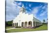 White Christian Church in Haapai, Haapai Islands, Tonga, South Pacific, Pacific-Michael Runkel-Stretched Canvas