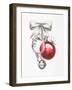 White Christmas Bow and Ornaments-Marco Fabiano-Framed Art Print