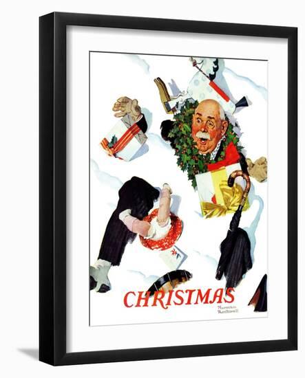 "White Christmas", December 25,1937-Norman Rockwell-Framed Giclee Print