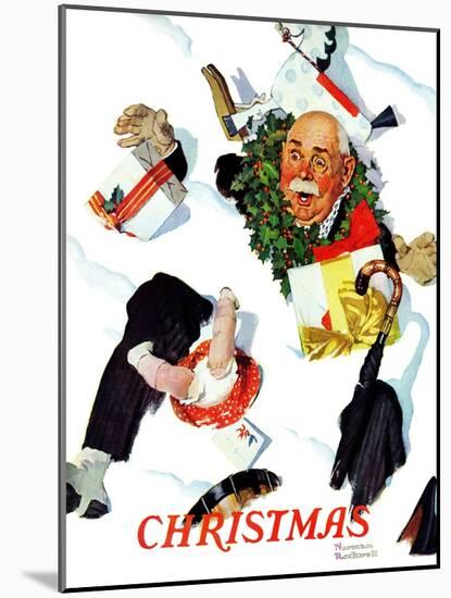 "White Christmas", December 25,1937-Norman Rockwell-Mounted Giclee Print