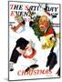 "White Christmas" Saturday Evening Post Cover, December 25,1937-Norman Rockwell-Mounted Giclee Print