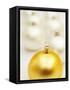 White Christmas tree decorations and a yellow one-null-Framed Stretched Canvas